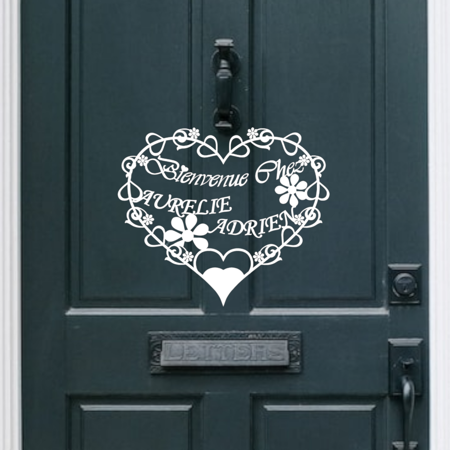 Panneau de porte Cœur personnalisé