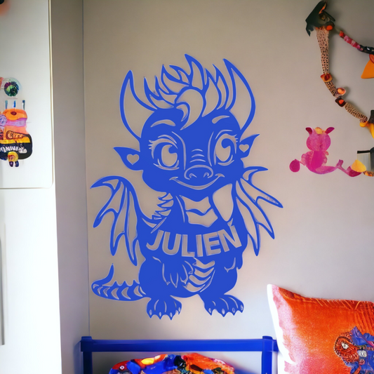 Décoration Murale Enfant Dragon Personnalisée prénom