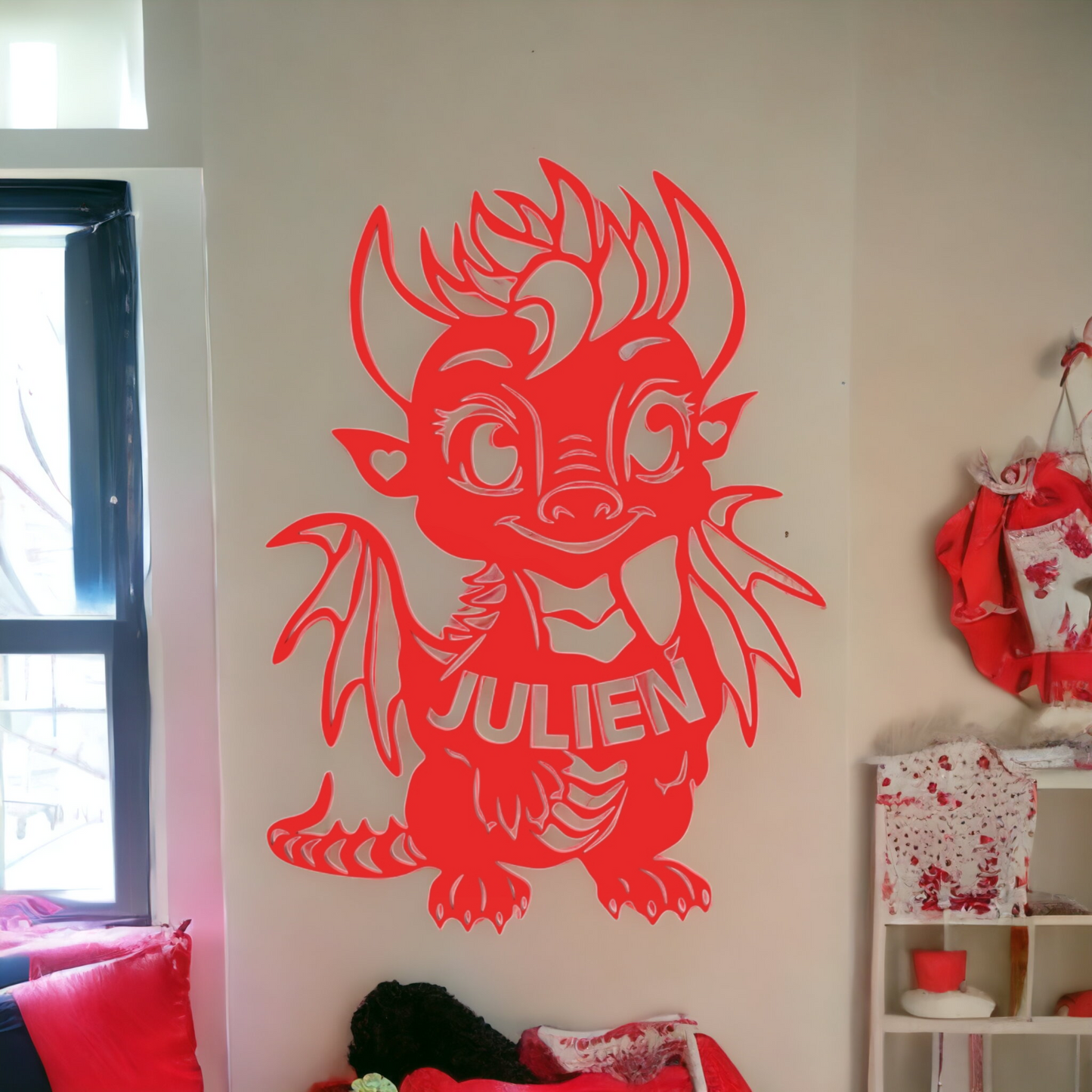 Décoration Murale Enfant Dragon Personnalisée prénom