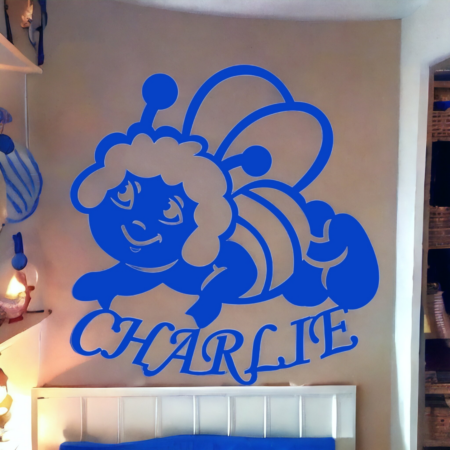 Décoration Murale pour Enfant Personnalisée avec Prénom et Abeille