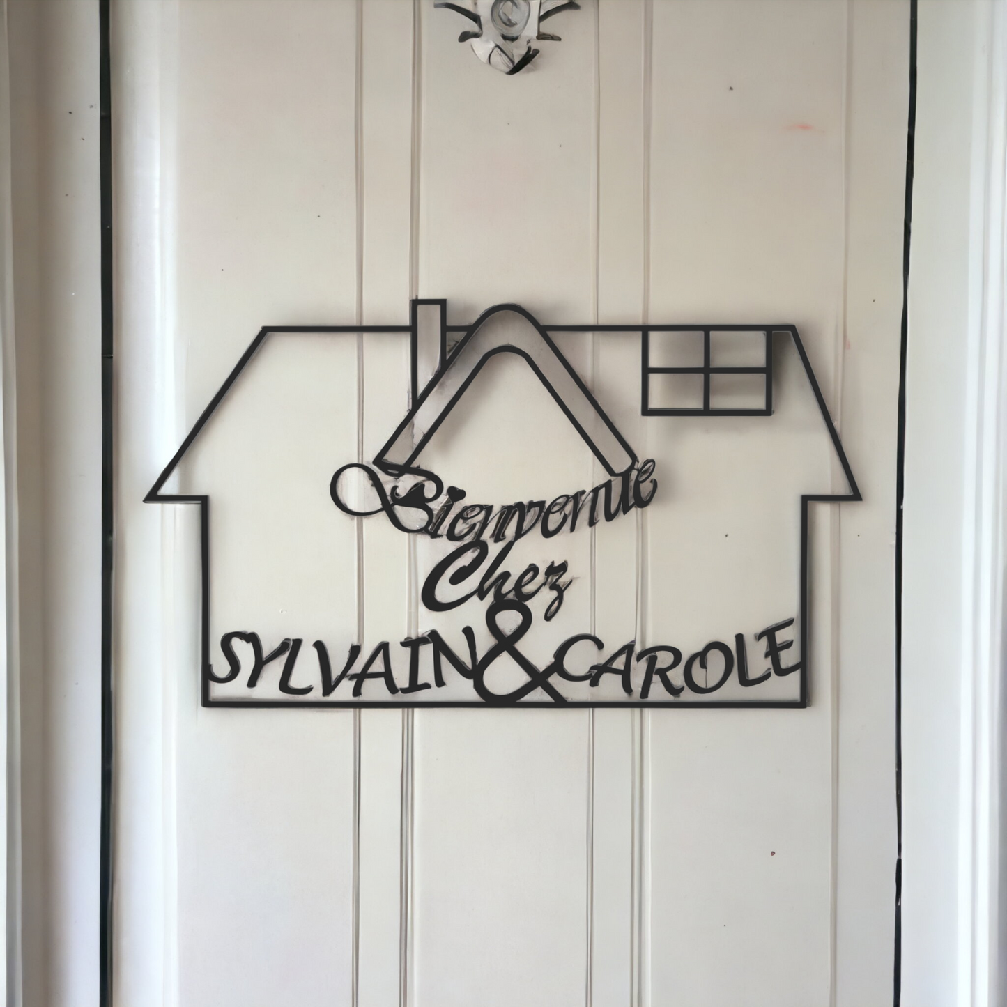 Panneau Décoration de Porte 3D Bienvenue chez vous