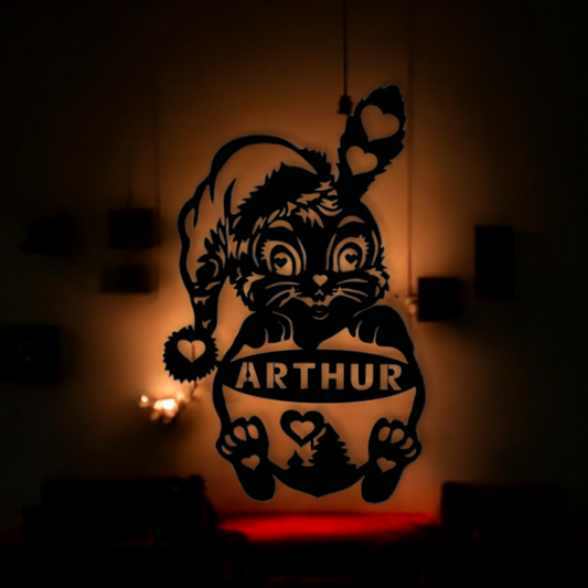 Décoration Murale Lapin Personnalisée