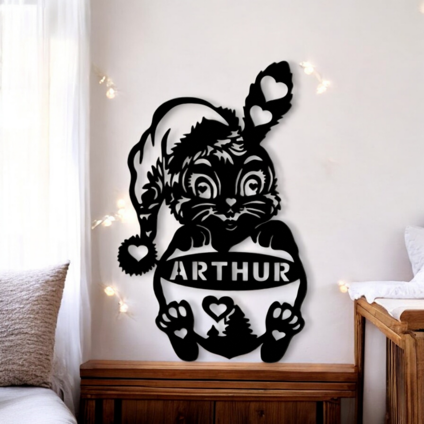 Décoration Murale Lapin Personnalisée