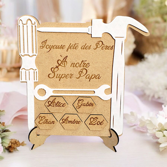 Cadre fête des pères personnalisé – Papa bricoleur