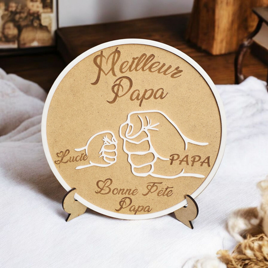 Cadeau papa avec des mains 3D