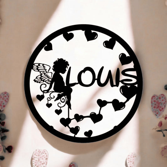 Plaque Murale personnalisé avec Prénom et Ange