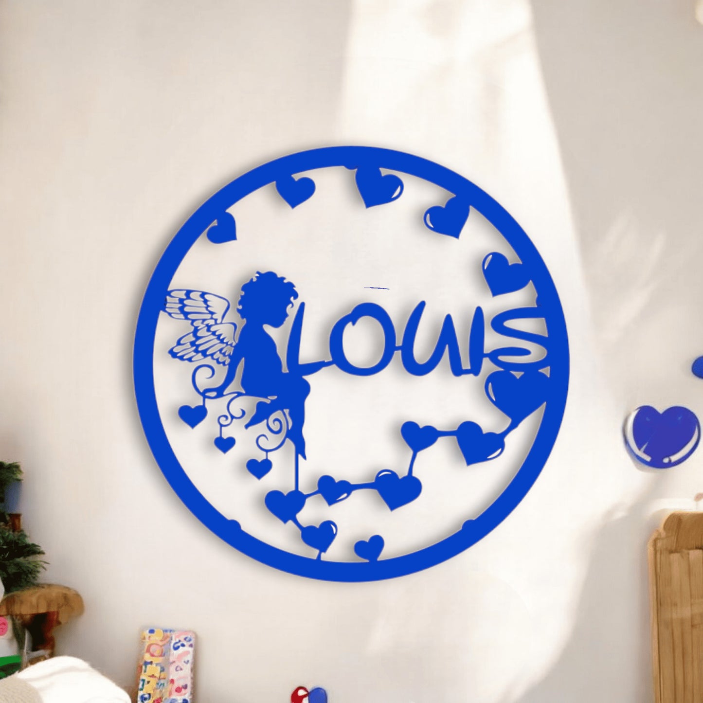 Plaque Murale personnalisé avec Prénom et Ange