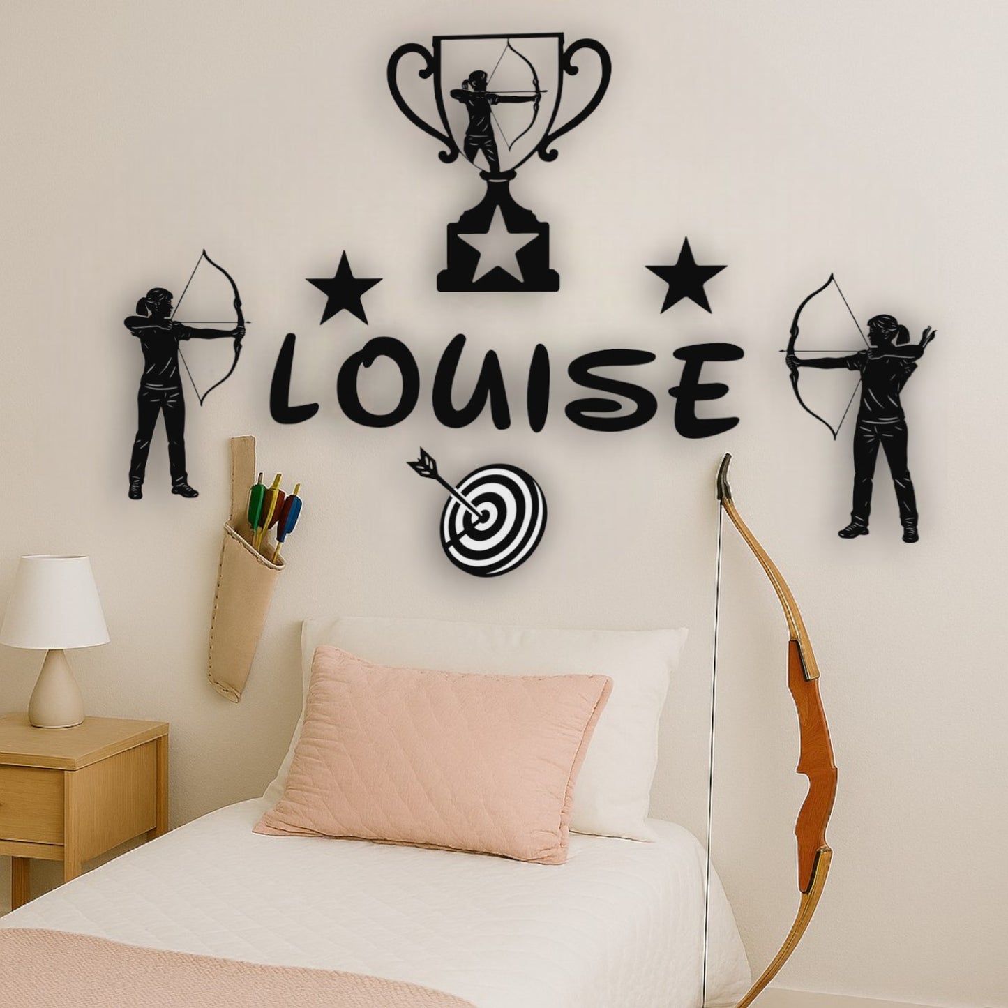 Décoration chambre fille archère tir à l’arc
