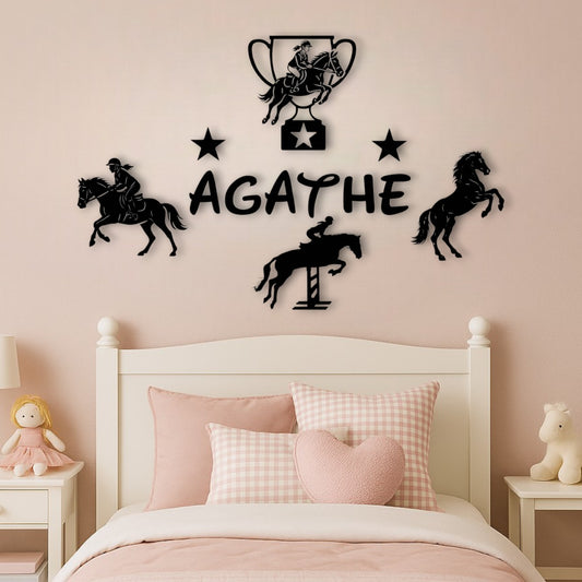 Décoration chambre fille équitation Cheval