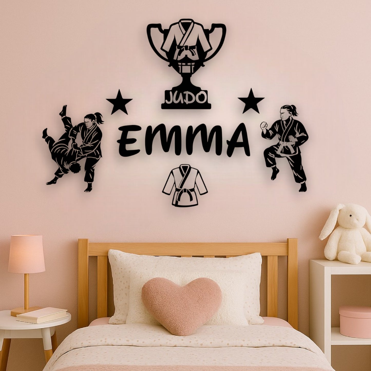 Déco murale Judo personnalisée pour fille