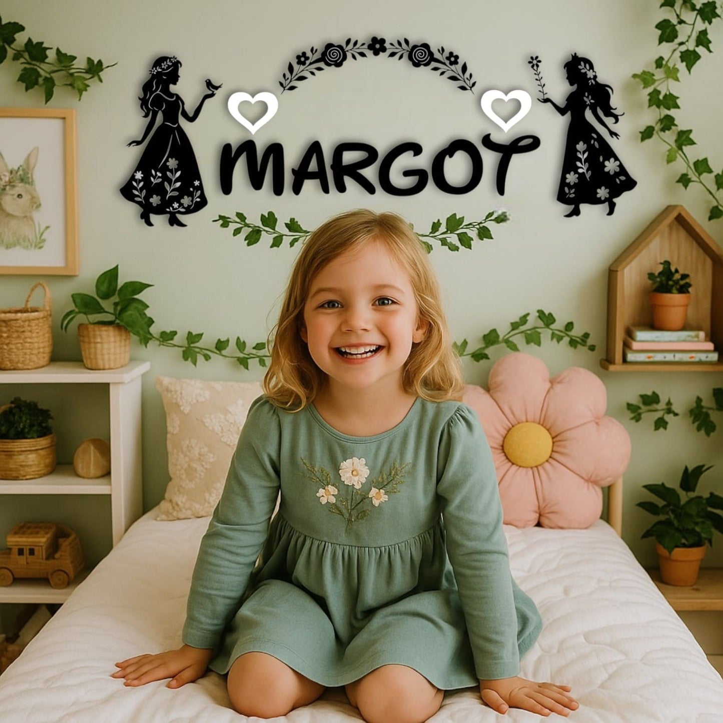 Décoration murale personnalisée Princesses en nature