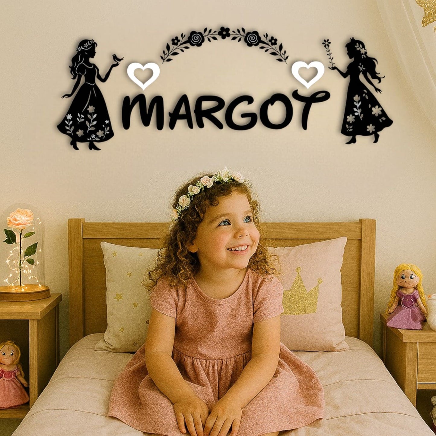 Décoration murale personnalisée Princesses en nature