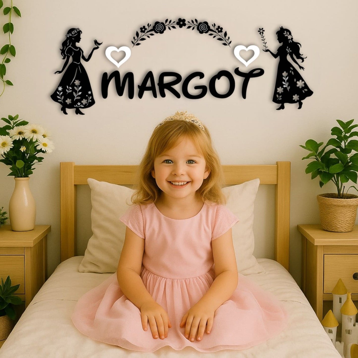 Décoration murale personnalisée Princesses en nature