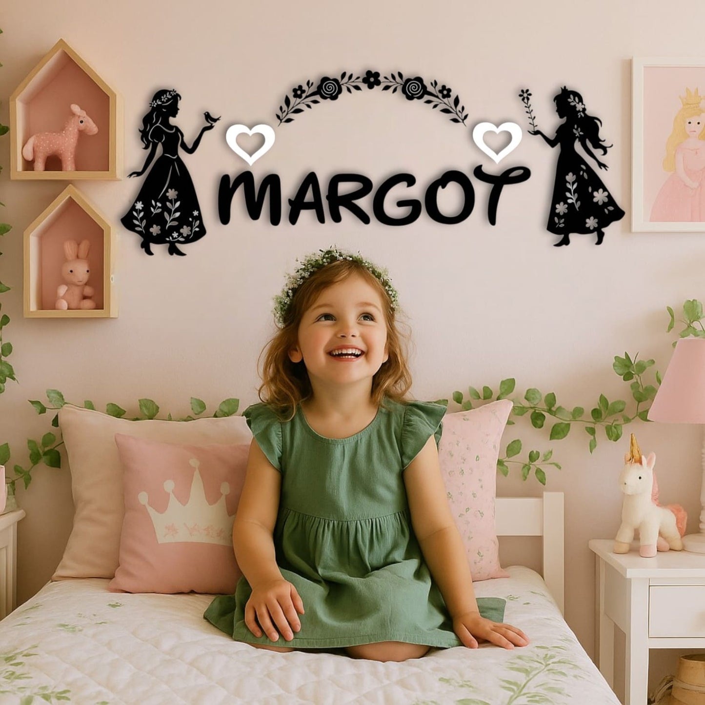 Décoration murale personnalisée Princesses en nature