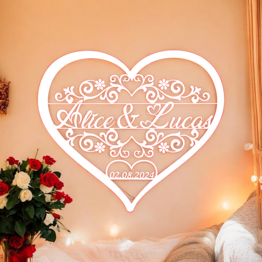 Décoration Murale Cœur Personnalisée