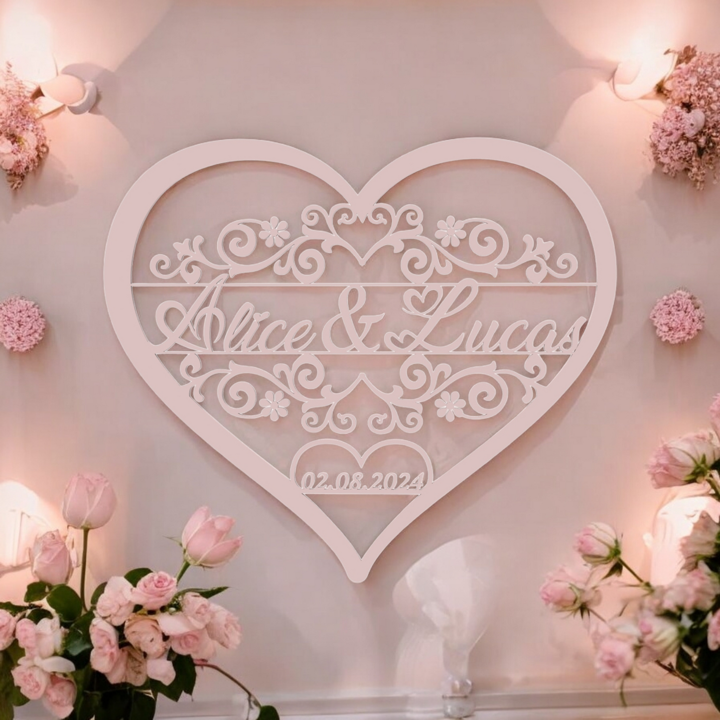 Décoration Murale Cœur Personnalisée