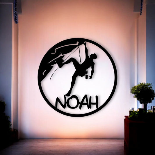 Décoration Murale Escaladeur personnalisé avec prénom