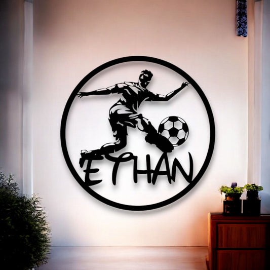 Décoration chambre enfant Personnalisée Footballeur