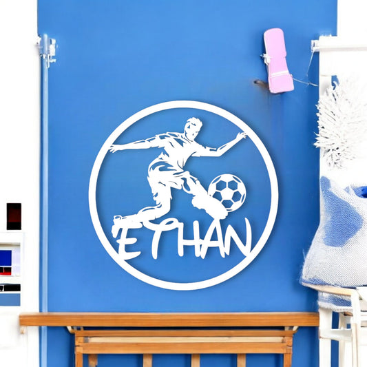 Décoration chambre enfant Personnalisée Footballeur