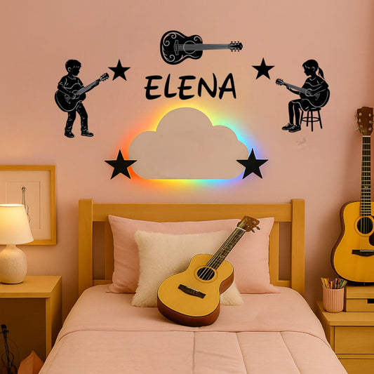Décoration Murale Guitare avec Prénom