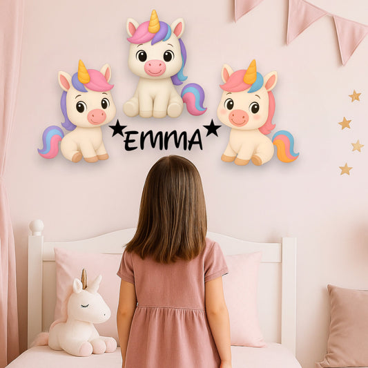 Décoration personnalisée Licornes avec prénom