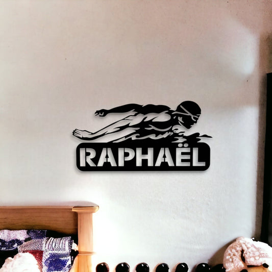 Décoration Murale Nageur Personnalisée