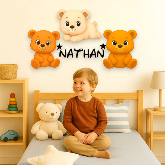 Décoration personnalisée Oursons avec prénom