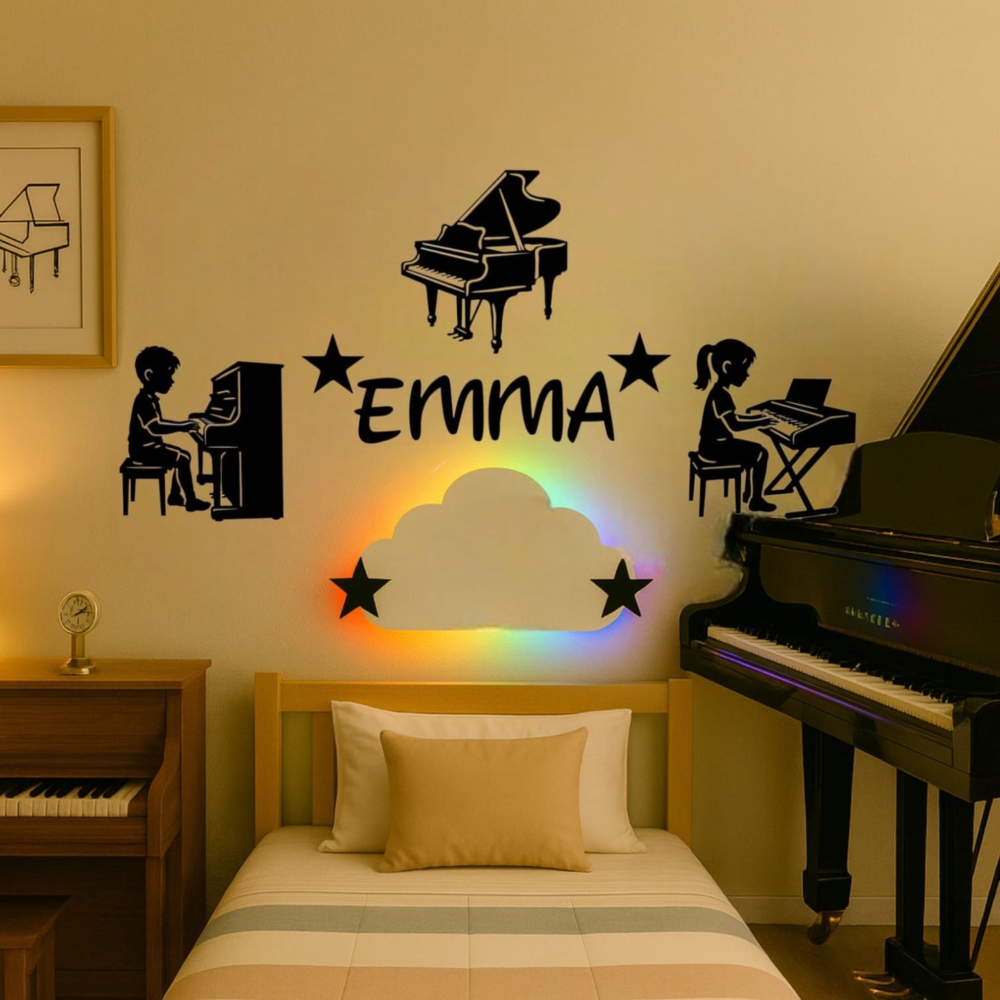 Décoration Murale Piano avec Prénom