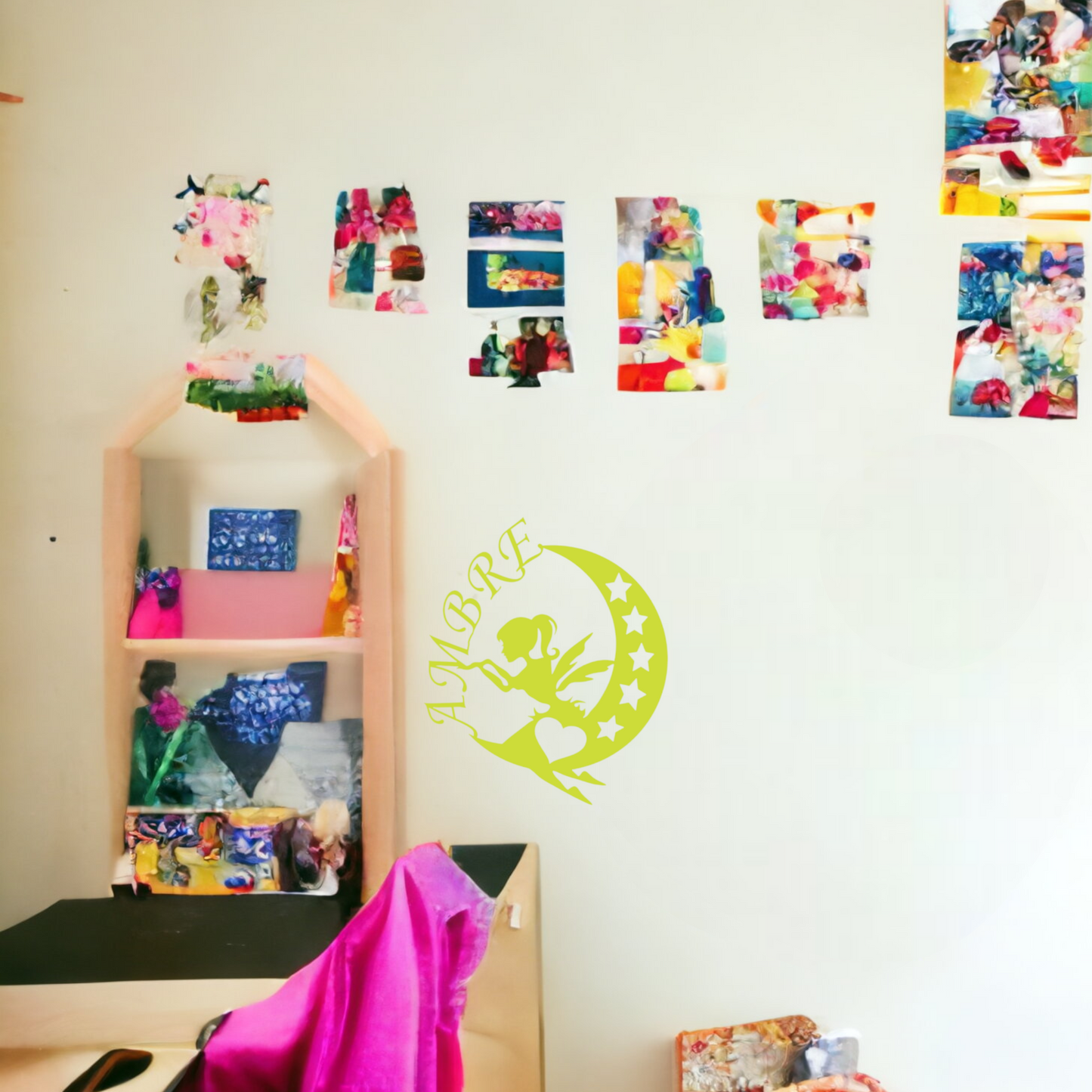 Fée sur la Lune Personnalisée 3D