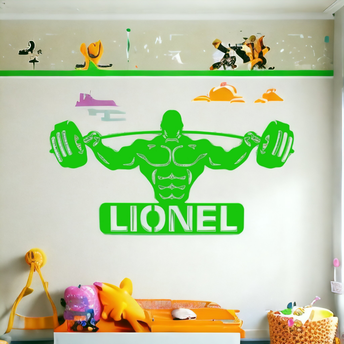 Décoration murale Bodybuilder Personnalisé avec Prénom