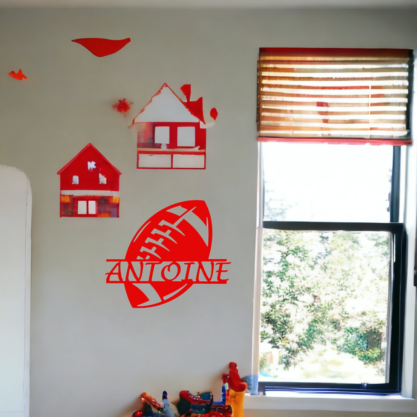 Décoration Murale Ballon de Rugby Personnalisée