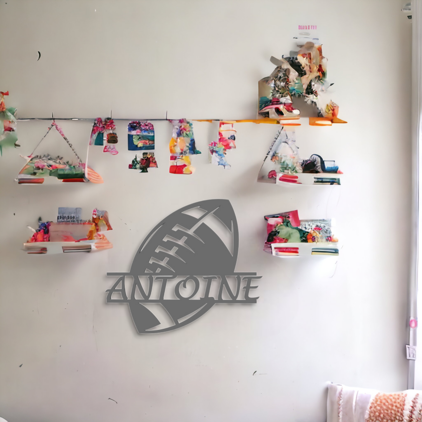 Décoration Murale Ballon de Rugby Personnalisée