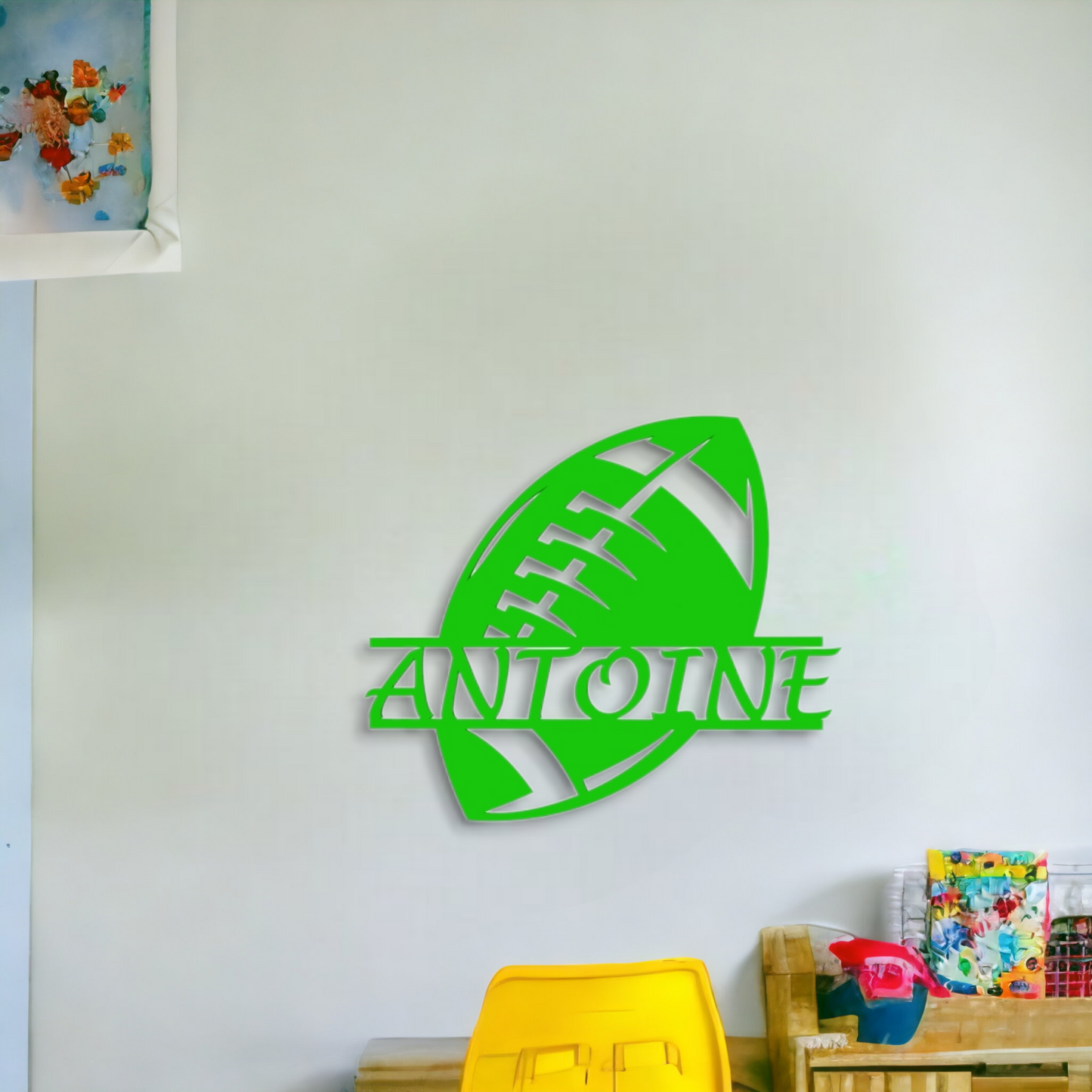 Décoration Murale Ballon de Rugby Personnalisée