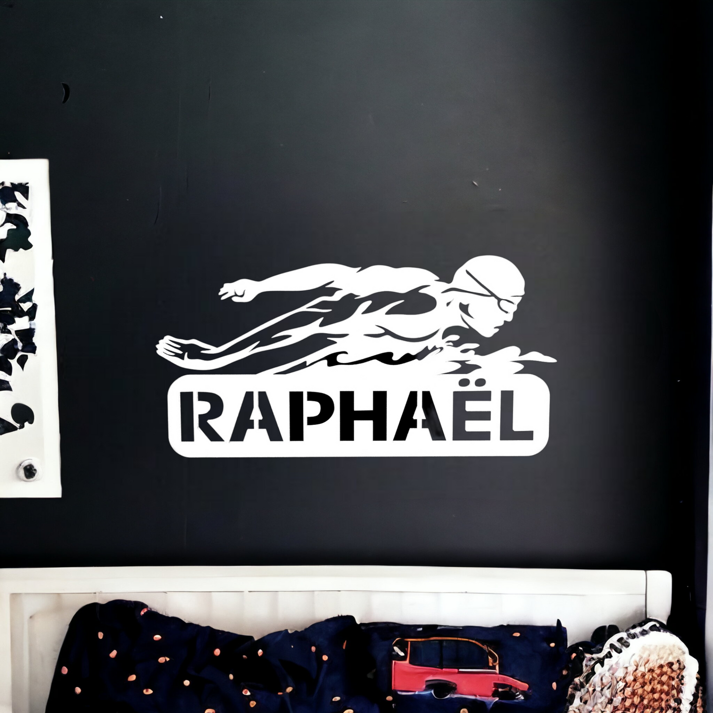 Décoration Murale Nageur Personnalisée