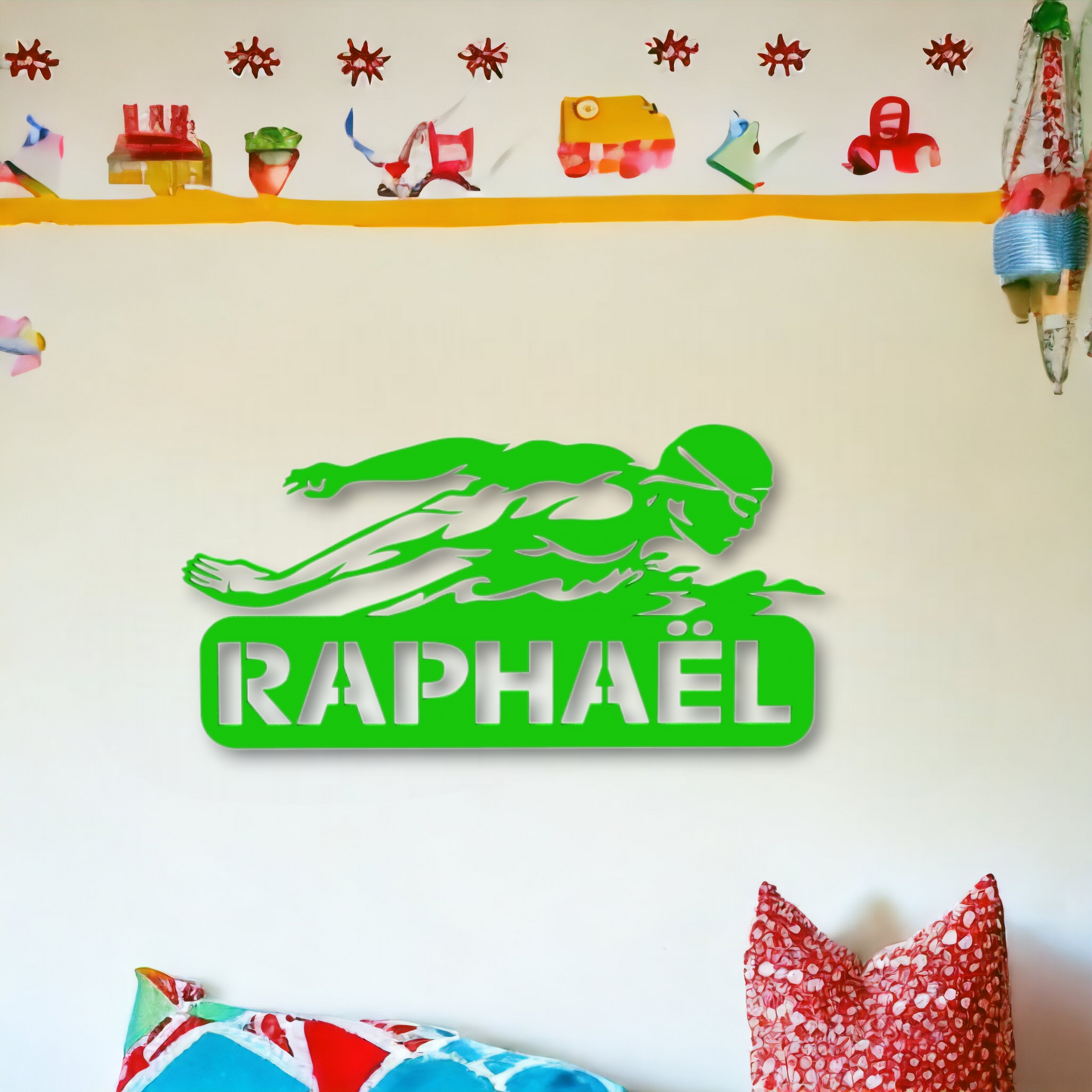 Décoration Murale Nageur Personnalisée