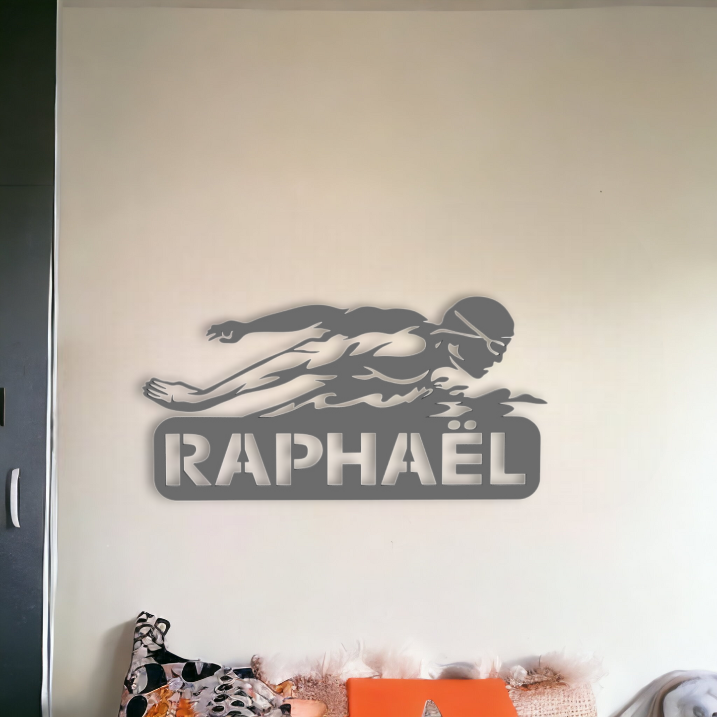 Décoration Murale Nageur Personnalisée