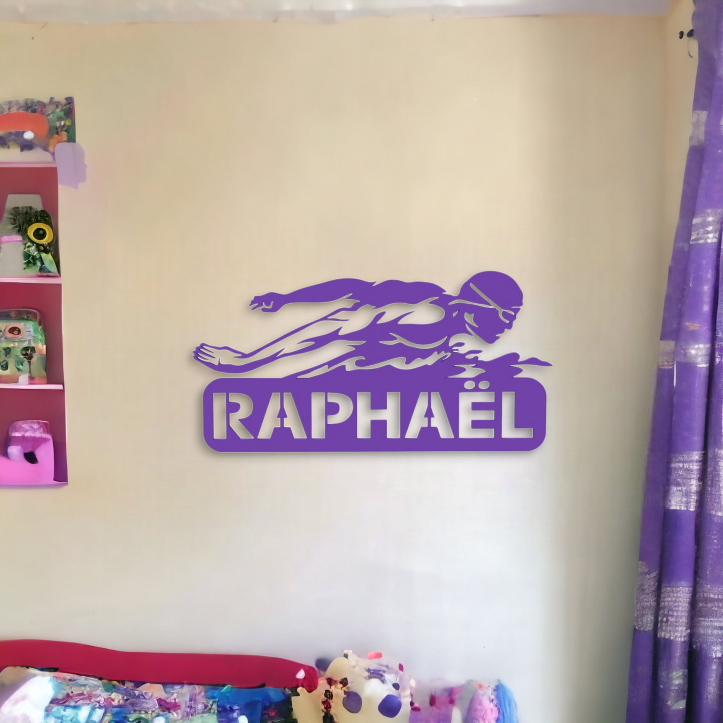 Décoration Murale Nageur Personnalisée