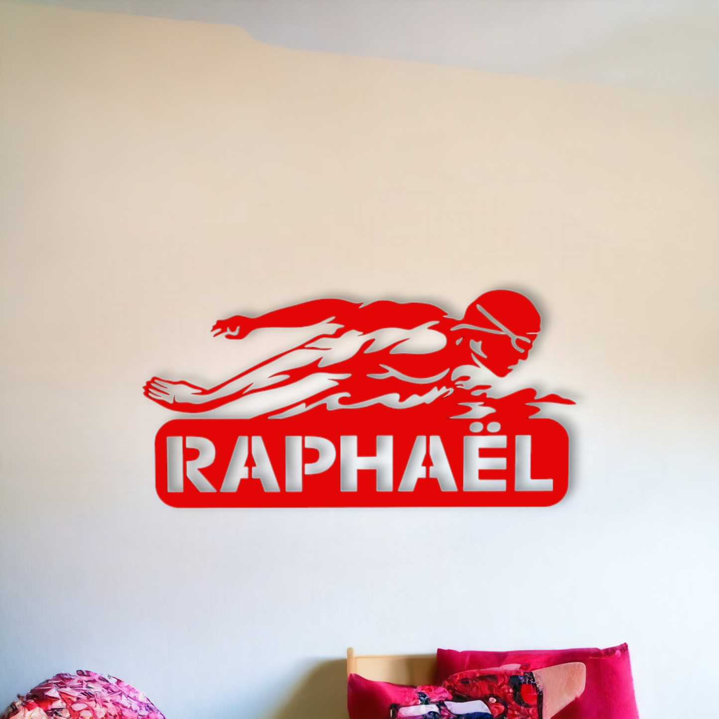 Décoration Murale Nageur Personnalisée