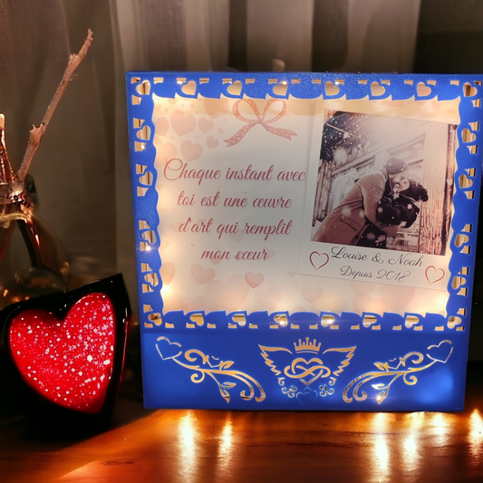 Cadre LED Romantique Personnalisé