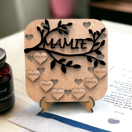 Cadre orné de feuilles imprimées en 3D