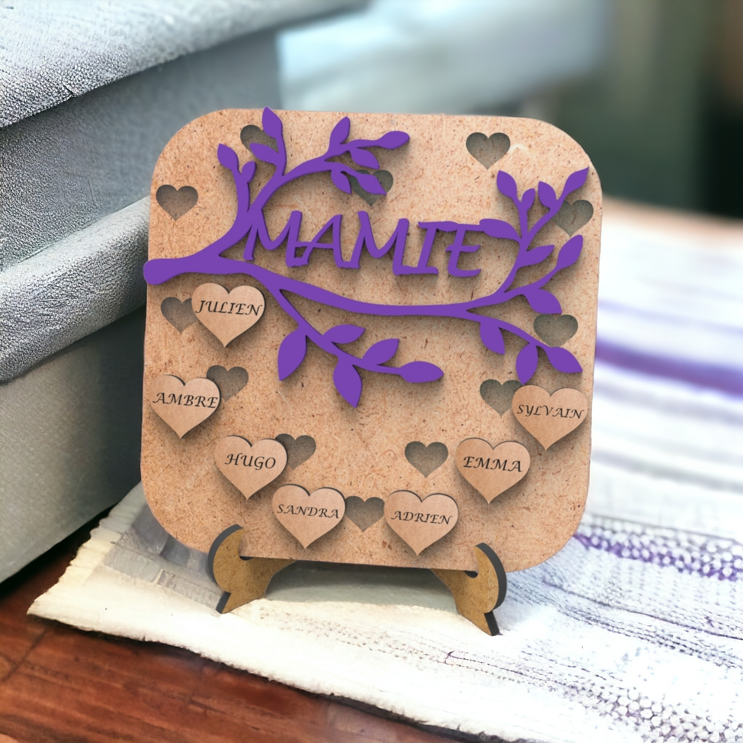 Cadre orné de feuilles imprimées en 3D