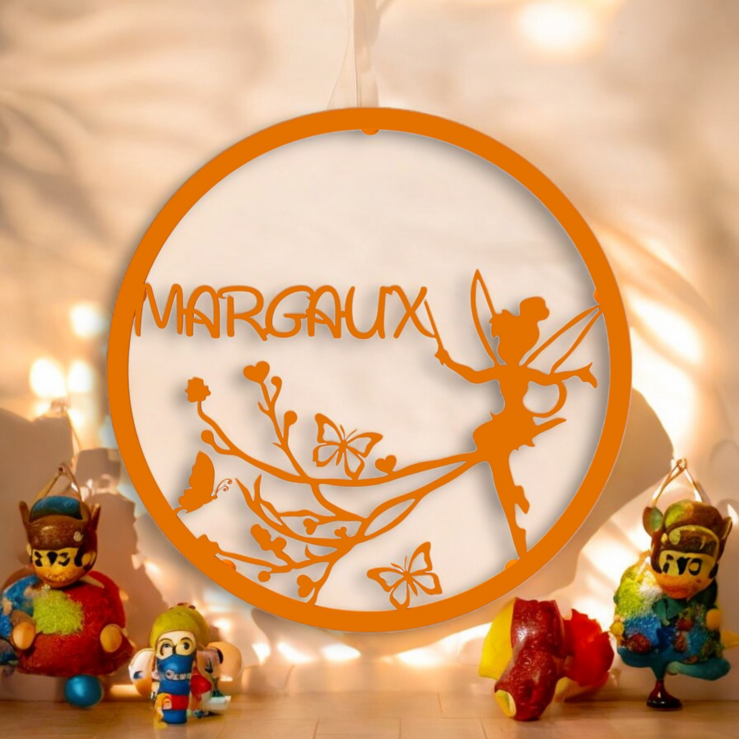 Décoration Murale enfant - Fée et Papillons avec Prénom