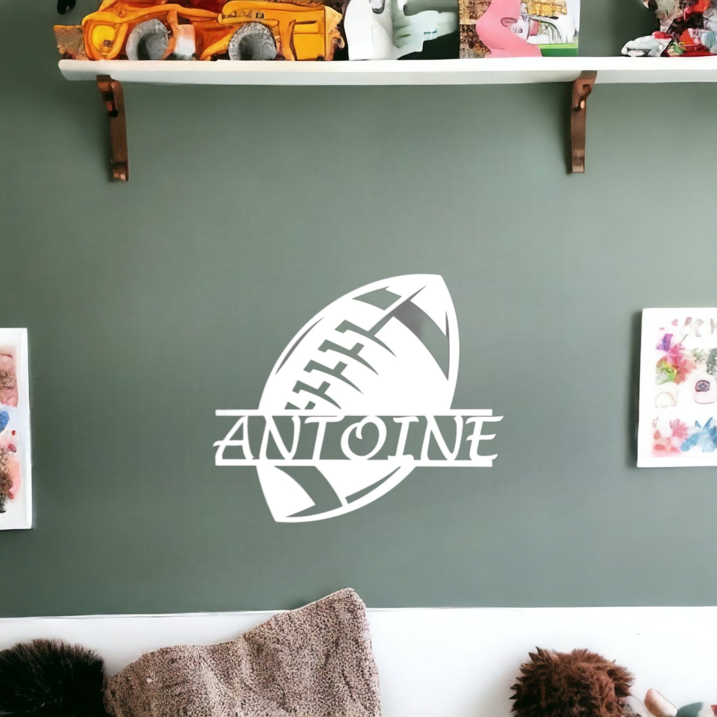 Décoration Murale Ballon de Rugby Personnalisée