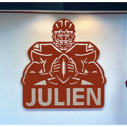 Décoration Murale Rugbyman Personnalisée