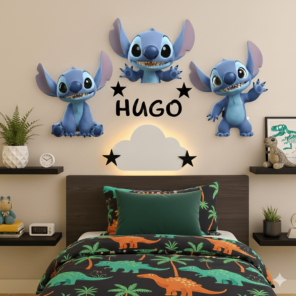 Décoration personnalisée – Stitch avec prénom