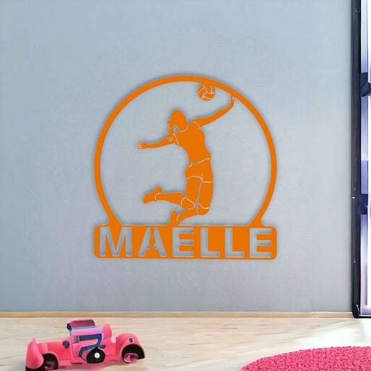 Décoration murale joueuse du VolleyBall 3D