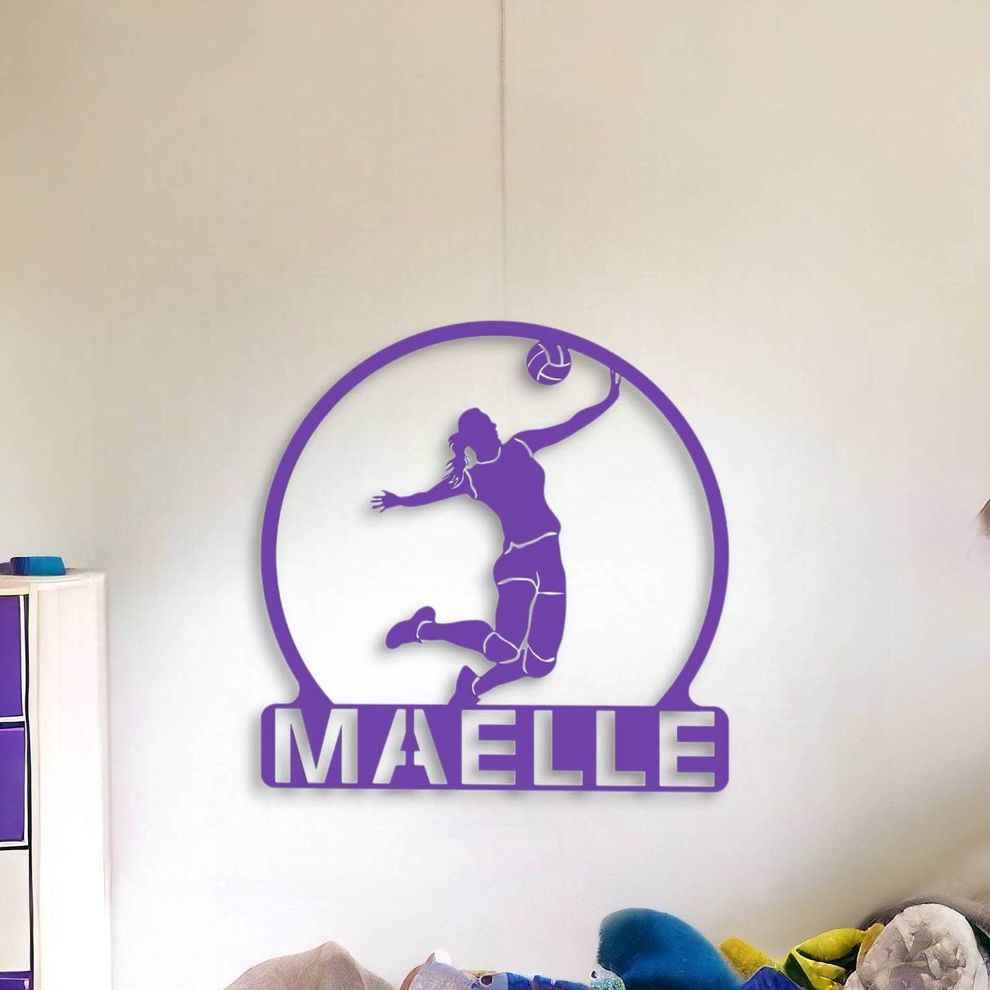 Décoration murale joueuse du VolleyBall 3D