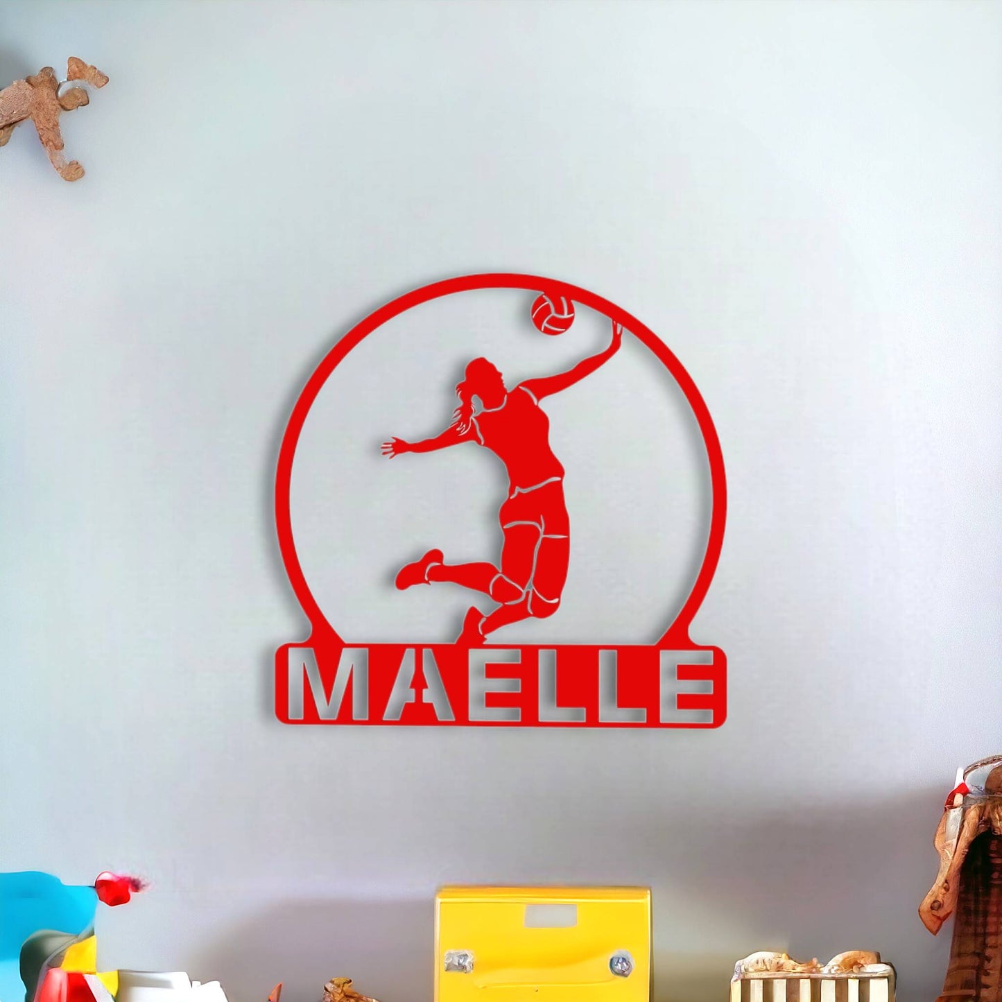 Décoration murale joueuse du VolleyBall 3D