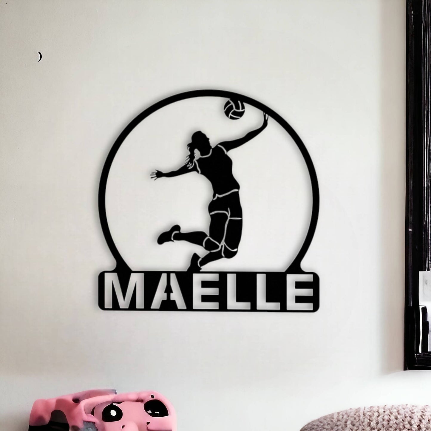 Décoration murale joueuse du VolleyBall 3D