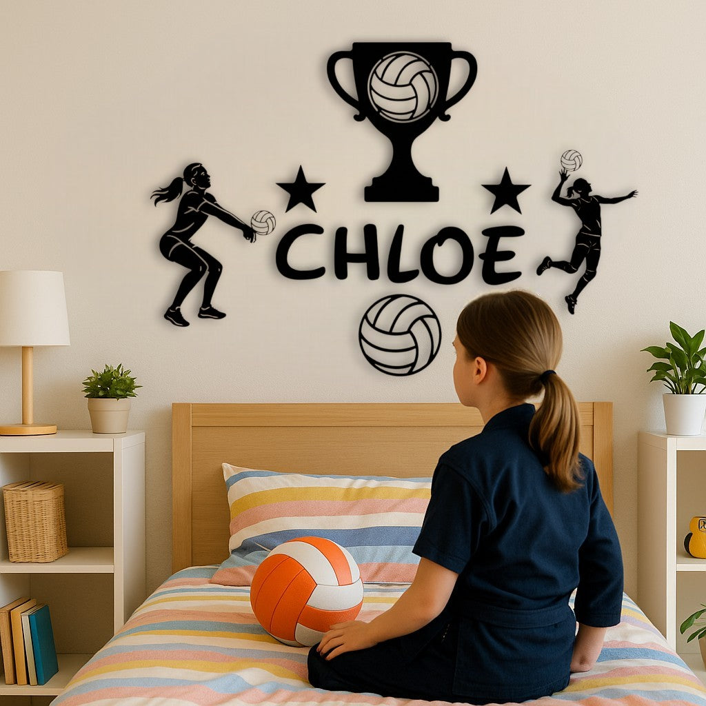 Décoration volley fille avec prénom